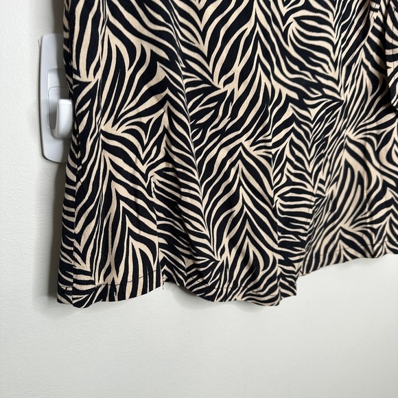 Mango | Animal Print Wrap Detail Skirt Small - Picture 3 of 10